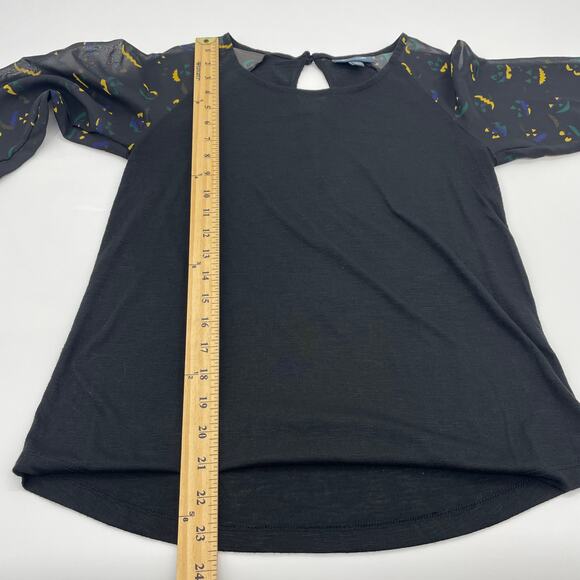 MODLCOTH Womens Jack-O-Lantern Shirt Size S Raglan 3/4 Sleeve Keyhole Halloween - Picture 8 of 9